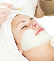 facial with mask application