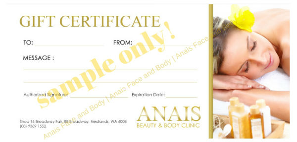 Anais Gift Certificate
